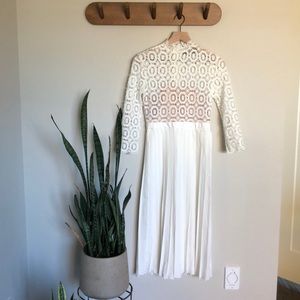 Little Mistress white midi dress.